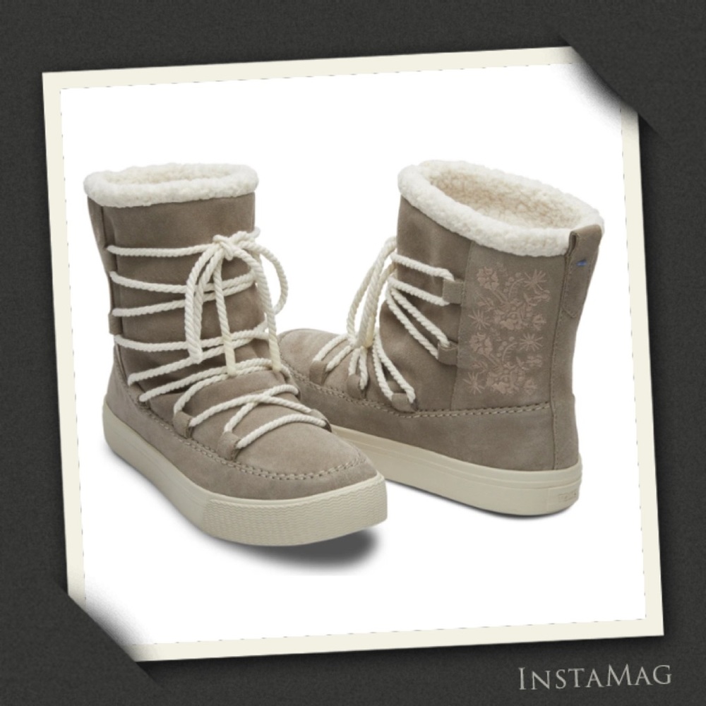 TOMS Desert Taupe Suede Alpine Boots